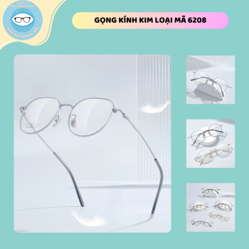 Gọng kính kim loại mã 6208